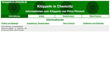 Tablet Screenshot of kloeppeln.in-chemnitz.de